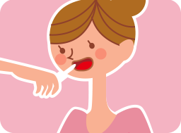 唾液検査の手順2・舌の細菌を採取